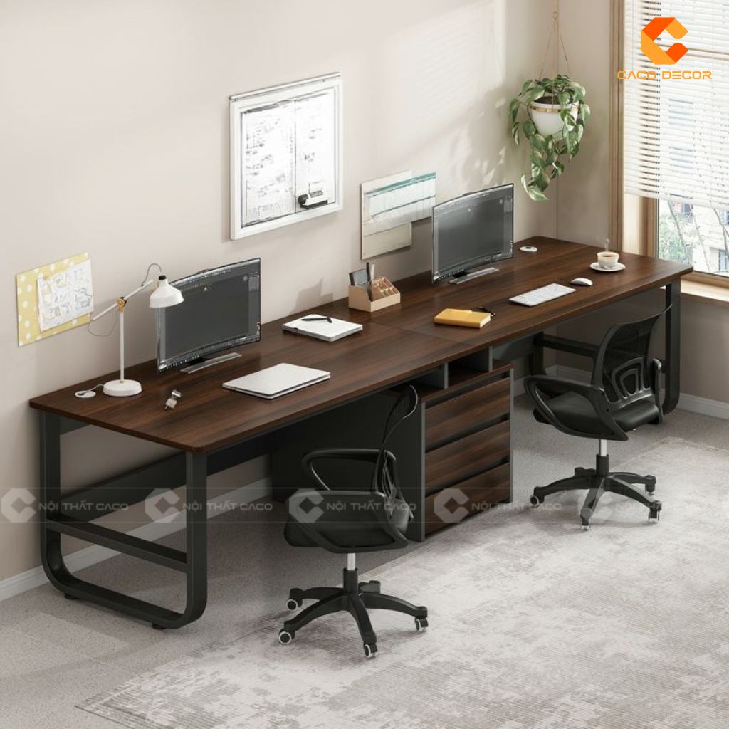 19+ Mẫu Bàn Làm Việc 2 Người Tại Nhà Đẹp, Tiện Lợi, Đáng Mua 21