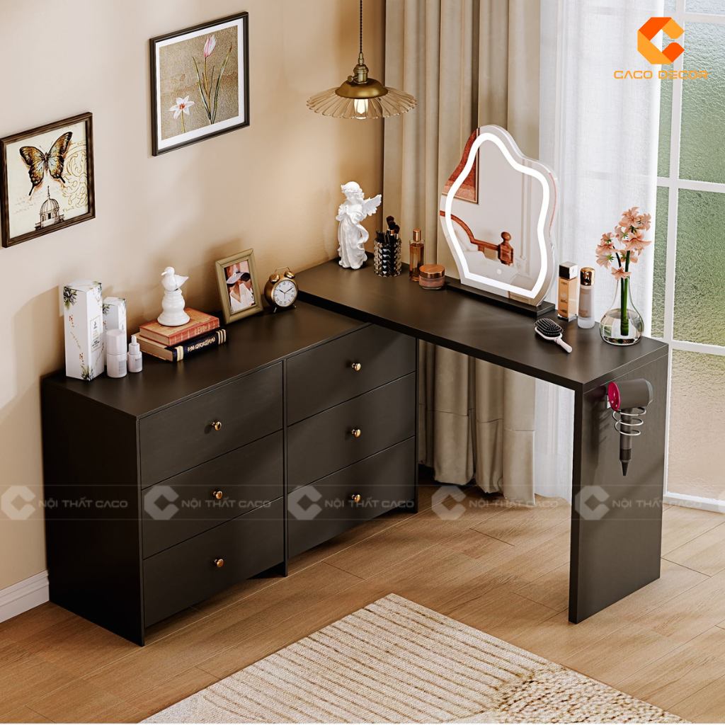 15 Mẫu Bàn Trang Điểm Kết Hợp Bàn Làm Việc Đẹp Nhất 2026 22