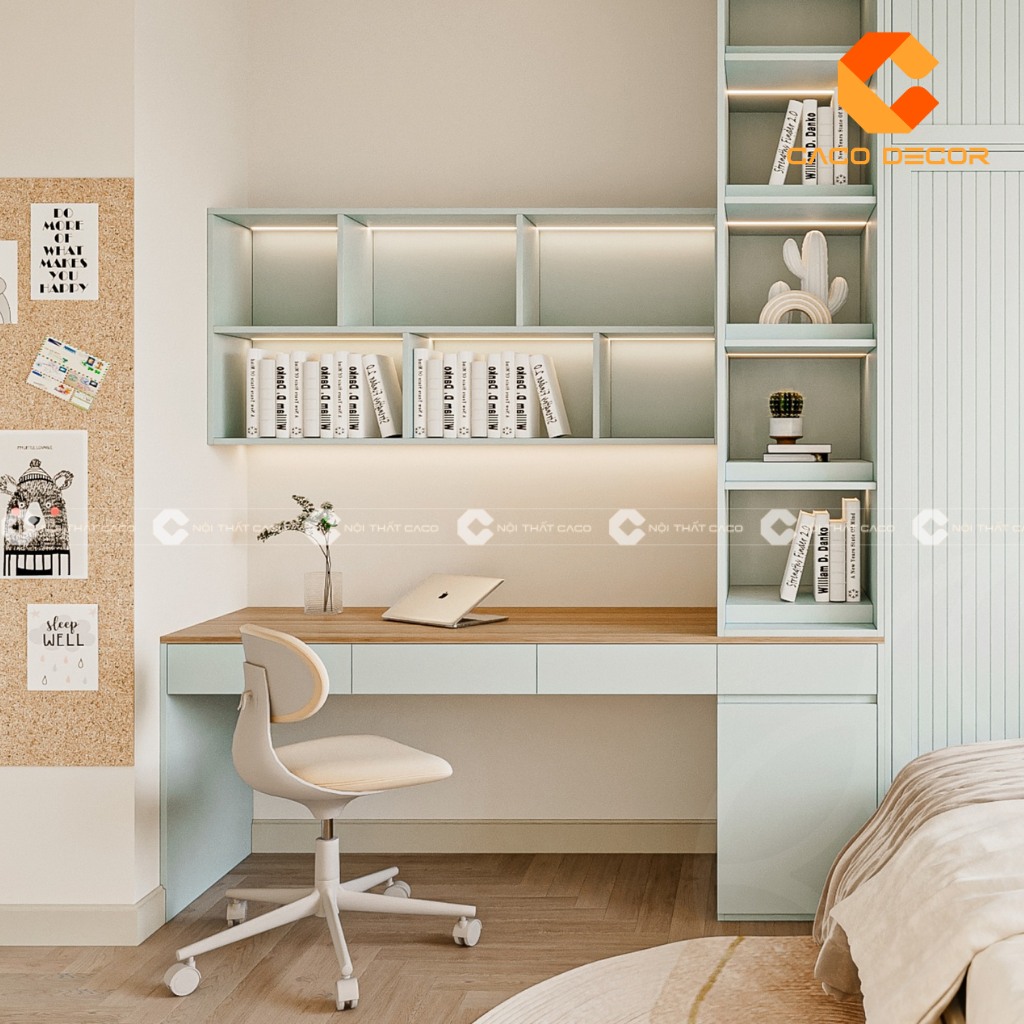 Mẫu bàn học cho học sinh cấp 2 bền đẹp, được yêu thích 5