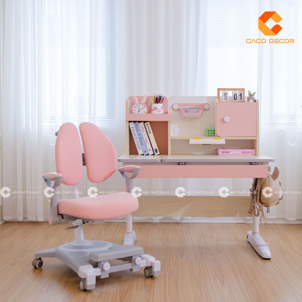 20+ Mẫu bàn học màu hồng cao cấp, đẹp, dễ thương cho bé gái 3