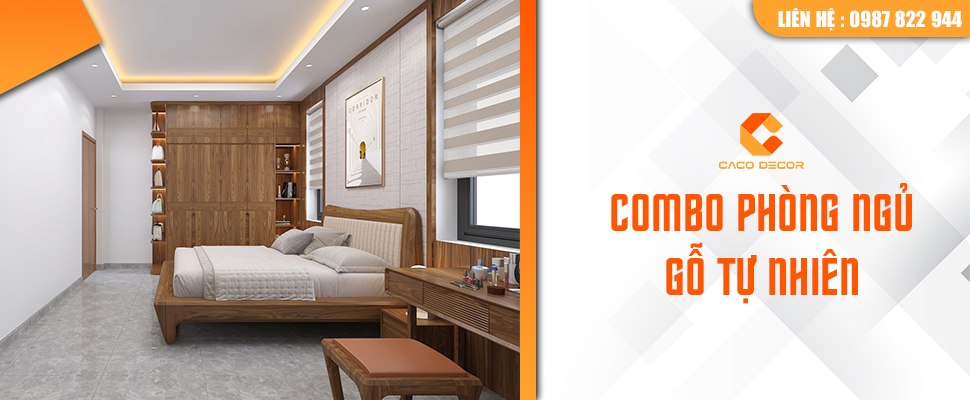 banner Combo phòng ngủ gỗ tự nhiên