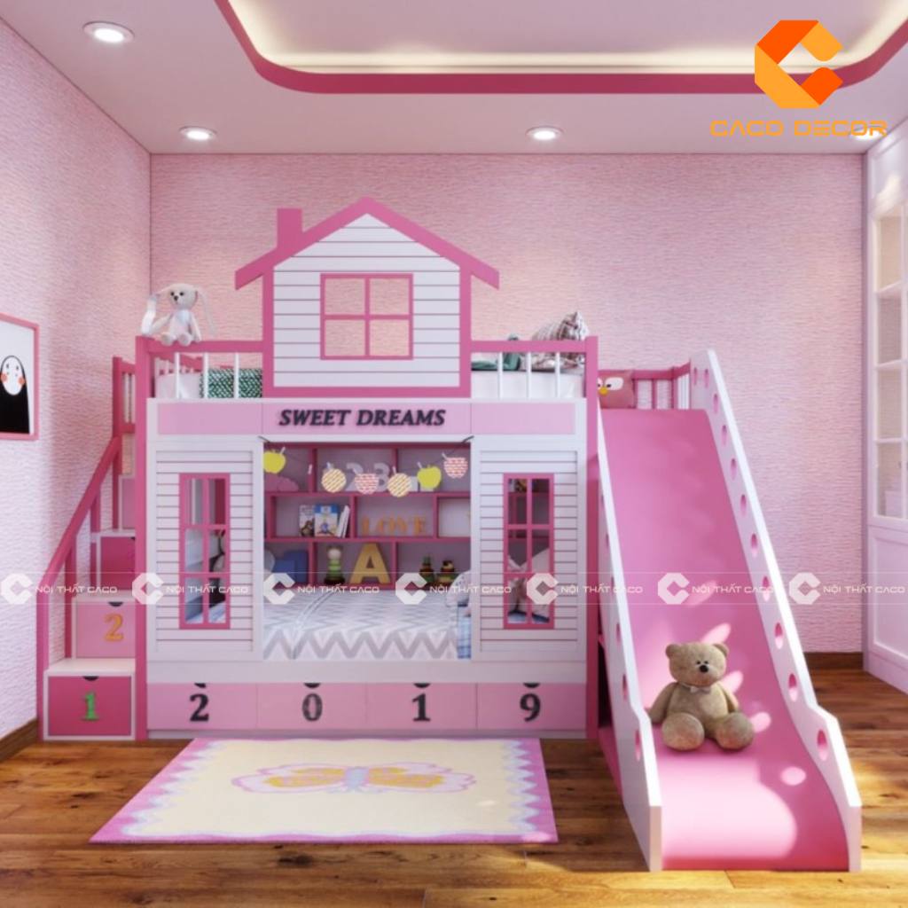 20+ Mẫu giường tầng trẻ em có cầu trượt bền đẹp, giá rẻ 3