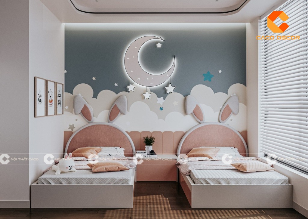 Mẫu phòng ngủ đôi cho bé trai và bé gái cực ấn tượng 5