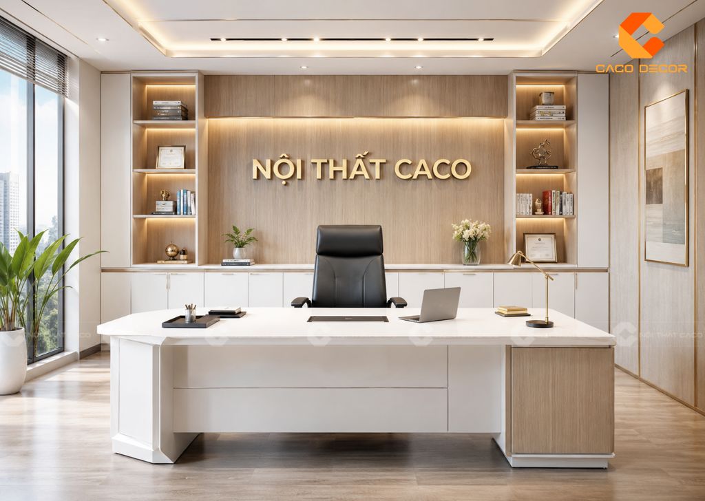  25+ Mẫu Bàn Giám Đốc Màu Trắng Hiện Đại, Cao Cấp, Mới Nhất 21