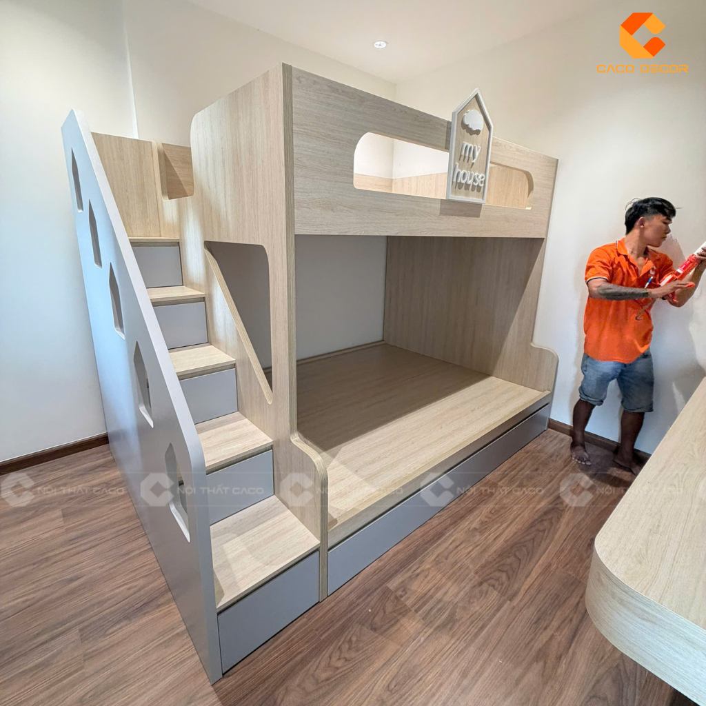 Mẫu giường tầng trẻ em thực tế tại công trình