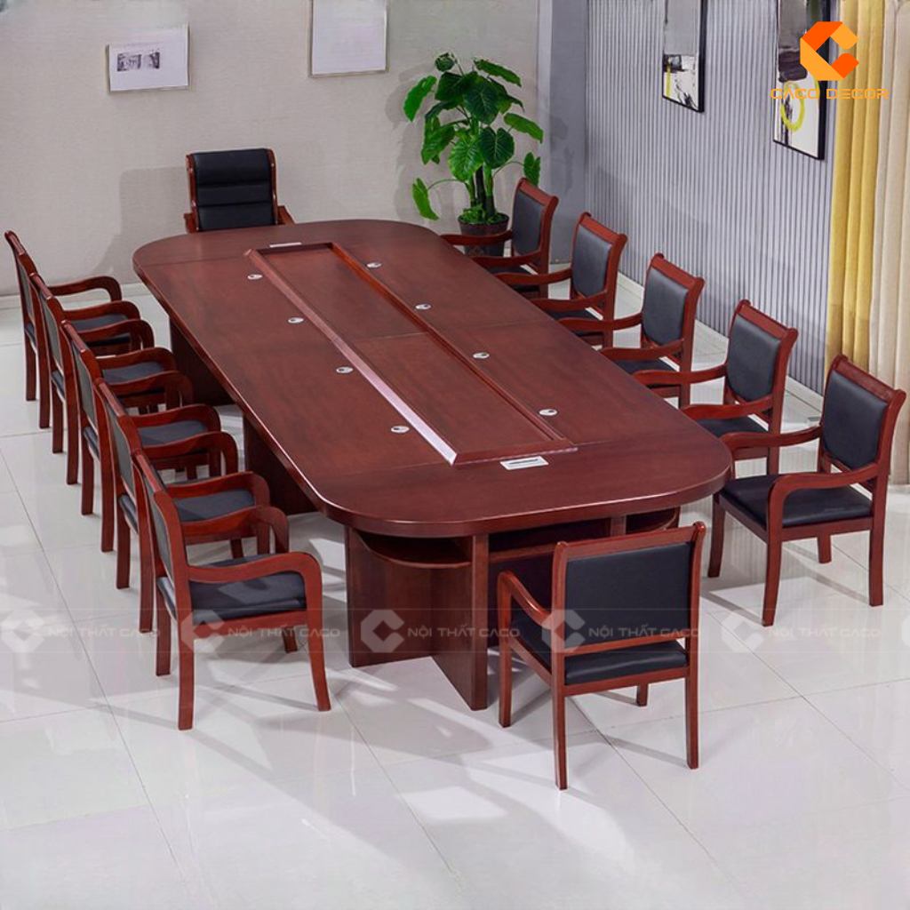 20+ Mẫu Bàn Họp Gỗ Tự Nhiên Đẹp, Cao Cấp, Giá Rẻ Tại Xưởng 14