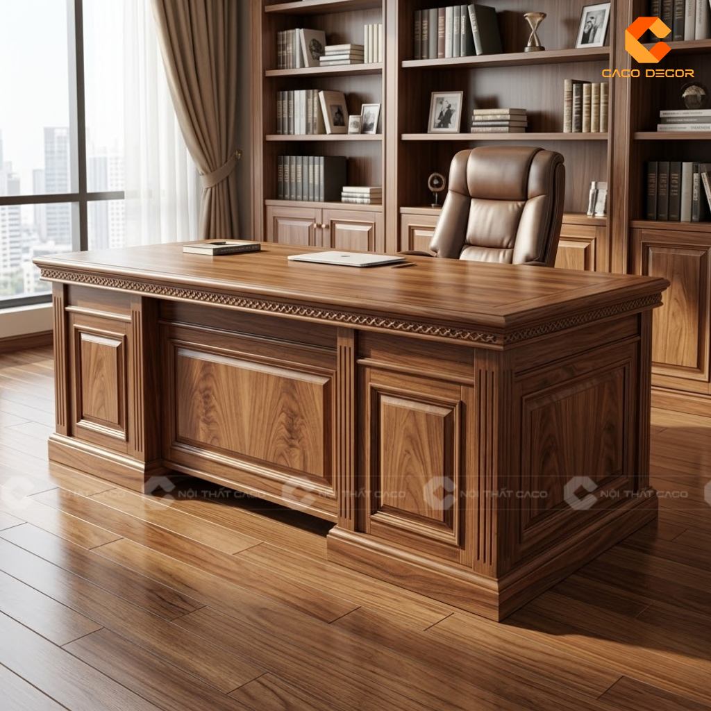 Bàn Giám Đốc Bằng Gỗ Chọn Loại Nào? So Sánh Chi Tiết A - Z 21