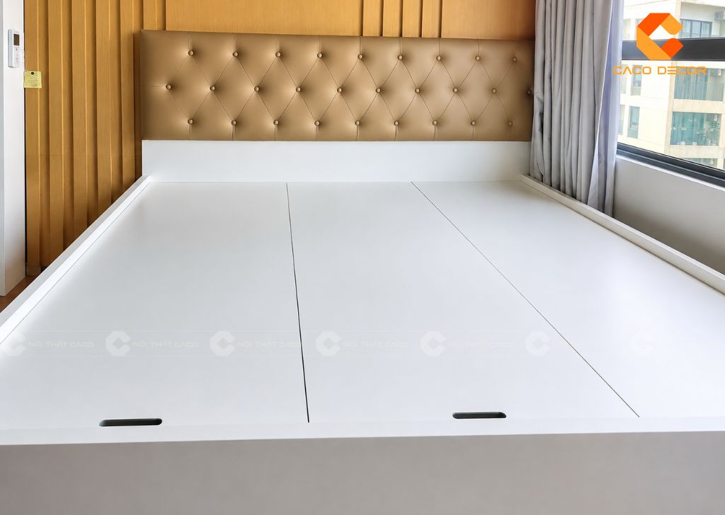 Giường bọc đầu nệm hiện đại cho căn hộ chung cư