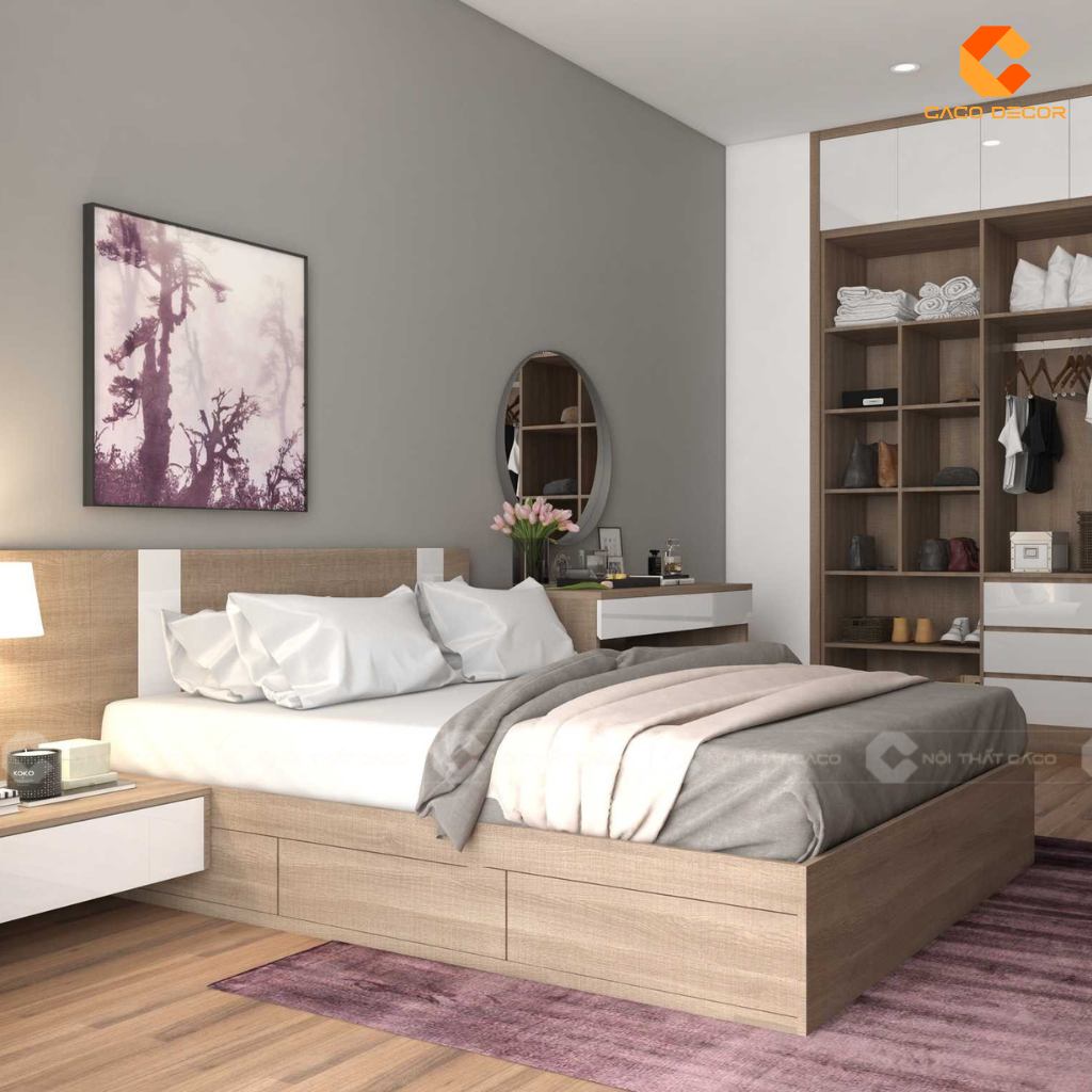 20+ Giường Ngủ Gỗ Công Nghiệp Có Ngăn Kéo Giá Rẻ TPHCM 4