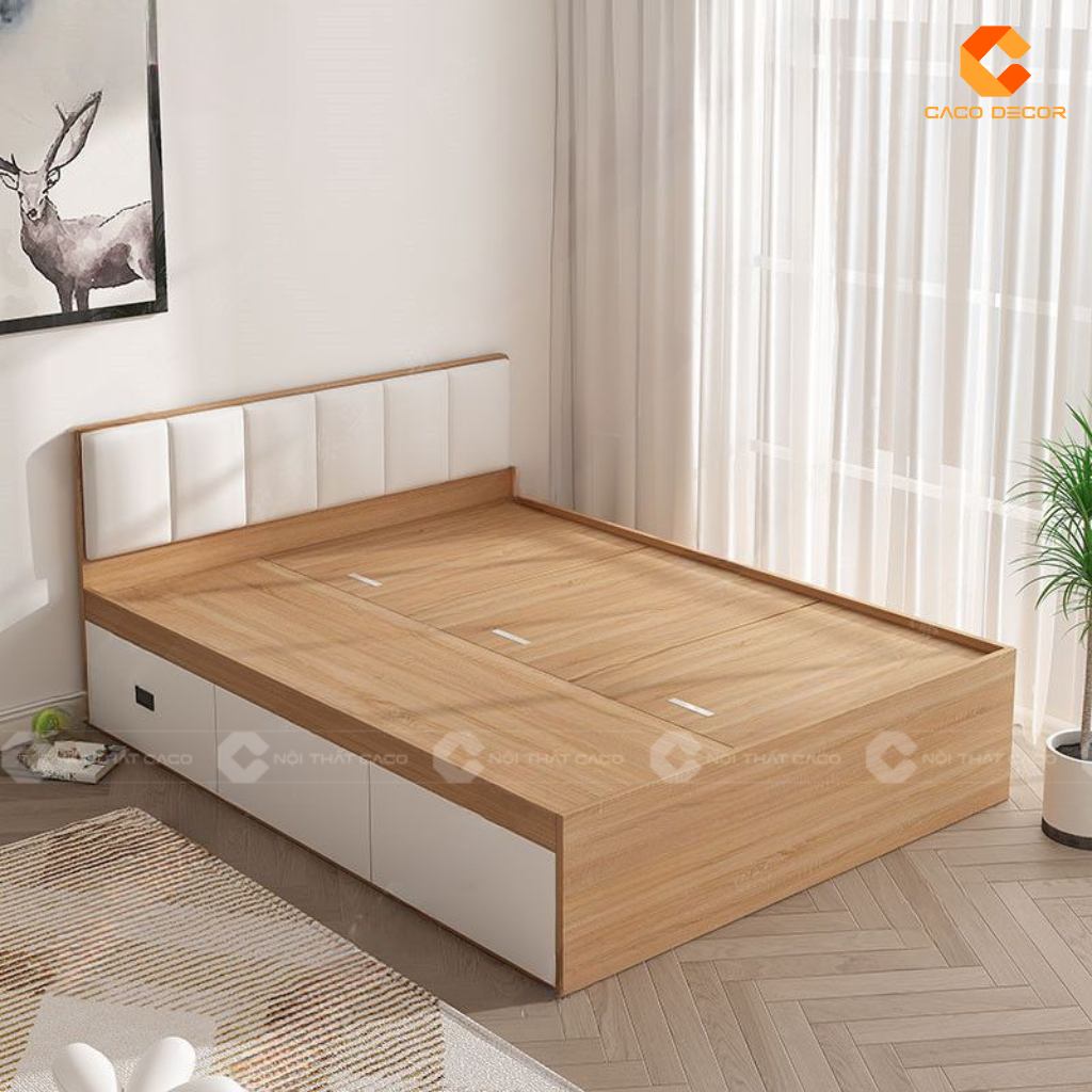 20+ Giường Ngủ Gỗ Công Nghiệp Có Ngăn Kéo Giá Rẻ TPHCM 11