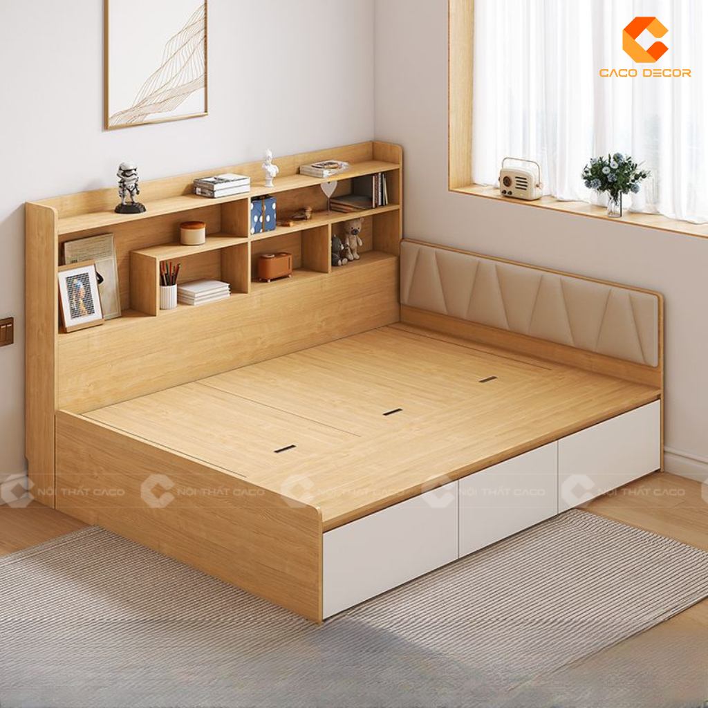 20+ Giường Ngủ Gỗ Công Nghiệp Có Ngăn Kéo Giá Rẻ TPHCM 15