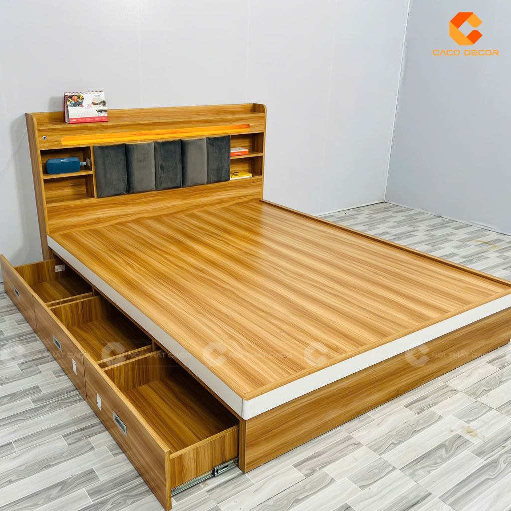 20+ Giường Ngủ Gỗ Công Nghiệp Có Ngăn Kéo Giá Rẻ TPHCM 16