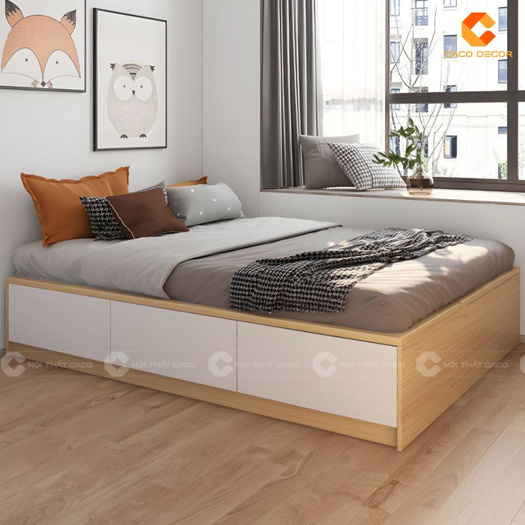20+ Giường Ngủ Gỗ Công Nghiệp Có Ngăn Kéo Giá Rẻ TPHCM 19