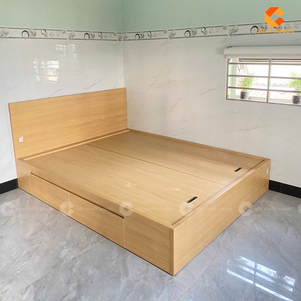 20+ Giường Ngủ Gỗ Công Nghiệp Có Ngăn Kéo Giá Rẻ TPHCM 20
