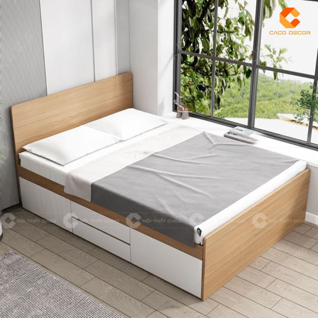 20+ Giường Ngủ Gỗ Công Nghiệp Có Ngăn Kéo Giá Rẻ TPHCM 21