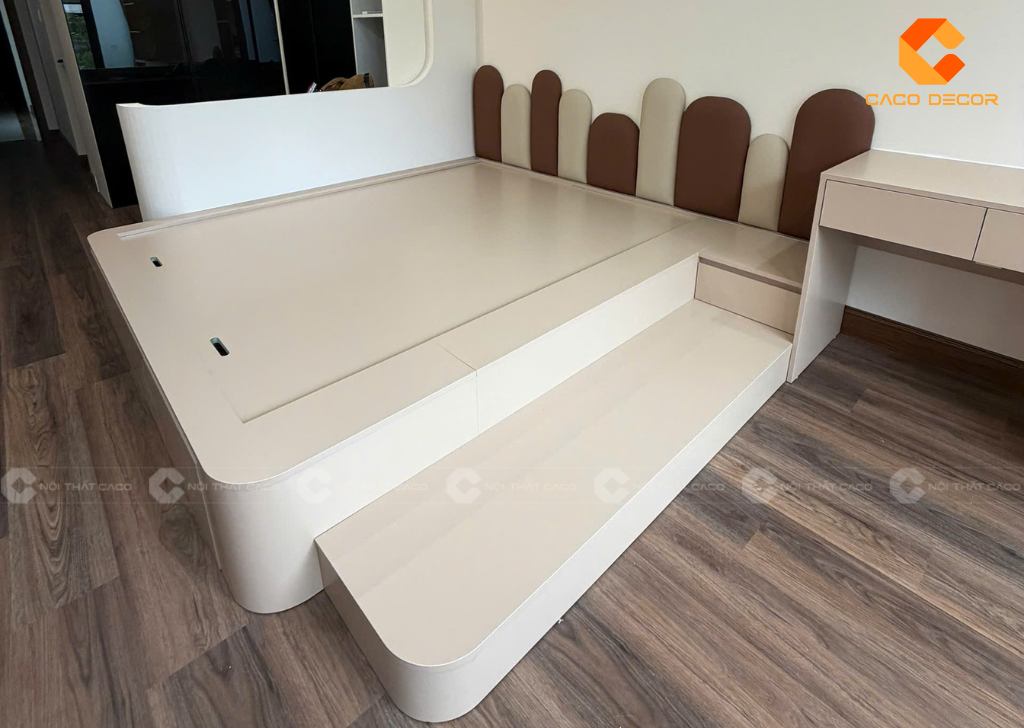 Hình thực tế giường ngủ bàn giao tại công trình