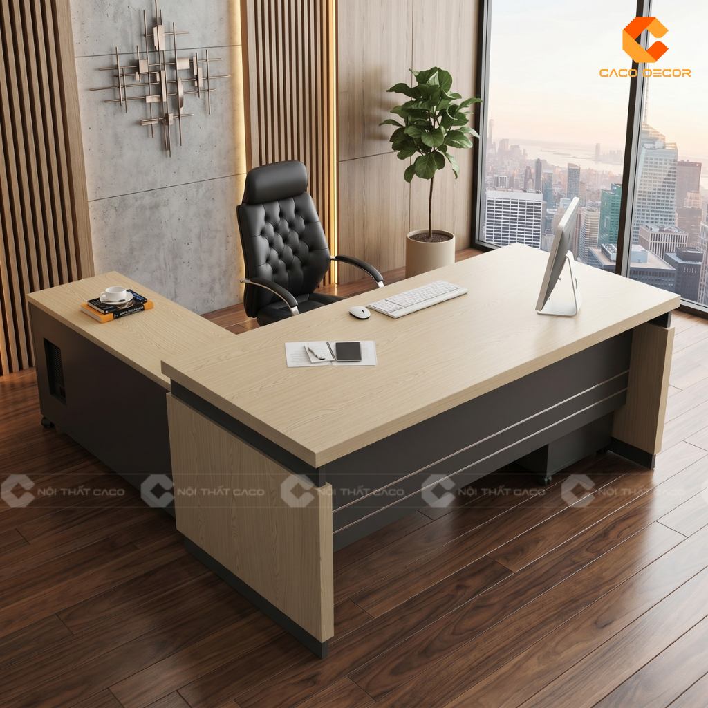 20 Mẫu Bàn Giám Đốc 2m Đẹp, Đẳng Cấp Cho Văn Phòng 13