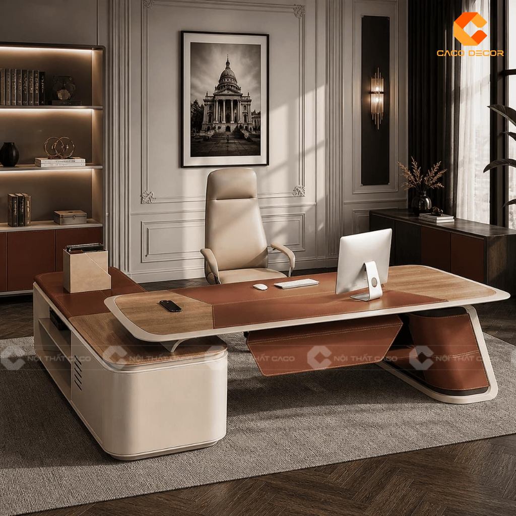 20 Mẫu Bàn Giám Đốc 2m Đẹp, Đẳng Cấp Cho Văn Phòng 12