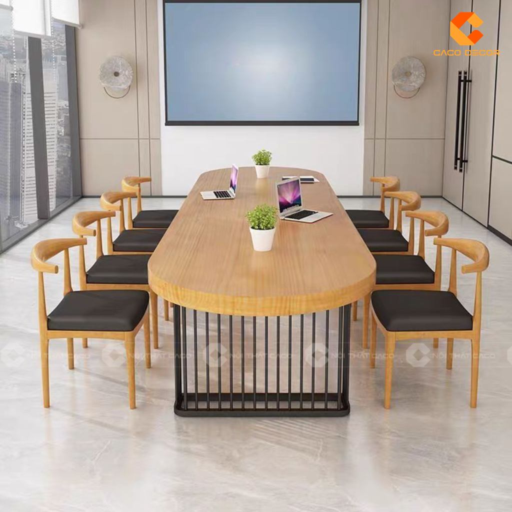 20+ Mẫu Bàn Họp Gỗ Tự Nhiên Đẹp, Cao Cấp, Giá Rẻ Tại Xưởng 17