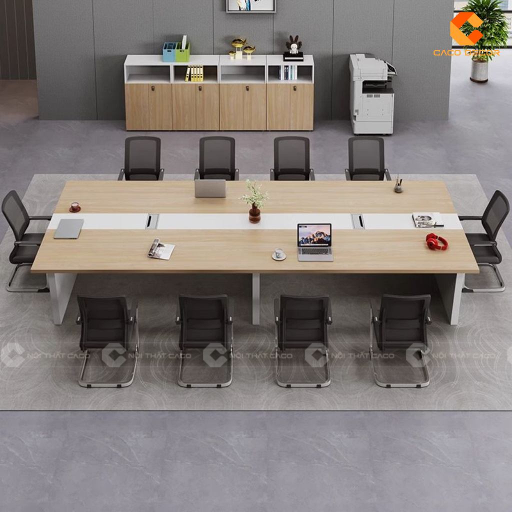 Bàn phòng họp làm từ gỗ MDF phủ Melamine có độ bền cao
