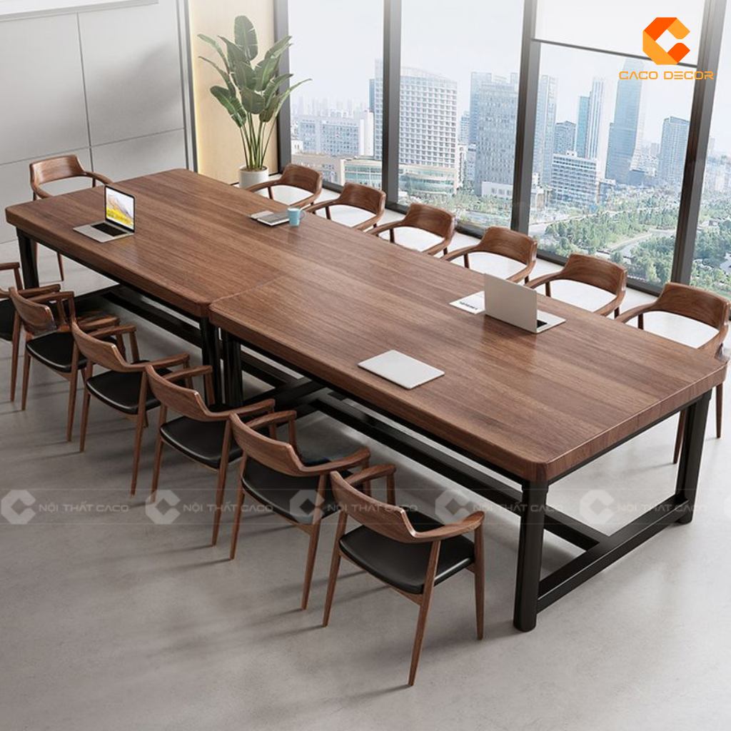 20+ Mẫu Bàn Họp Gỗ Tự Nhiên Đẹp, Cao Cấp, Giá Rẻ Tại Xưởng 18