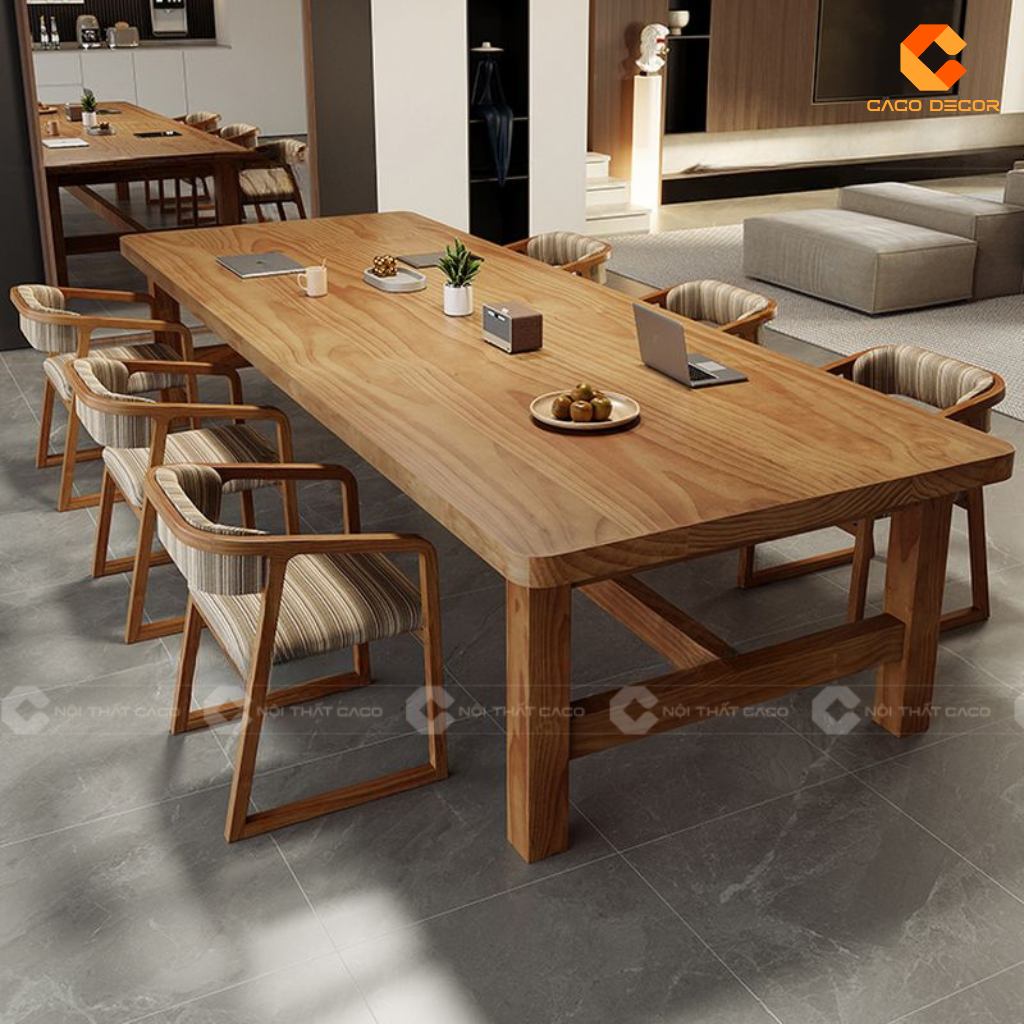 20+ Mẫu Bàn Họp Gỗ Tự Nhiên Đẹp, Cao Cấp, Giá Rẻ Tại Xưởng 3
