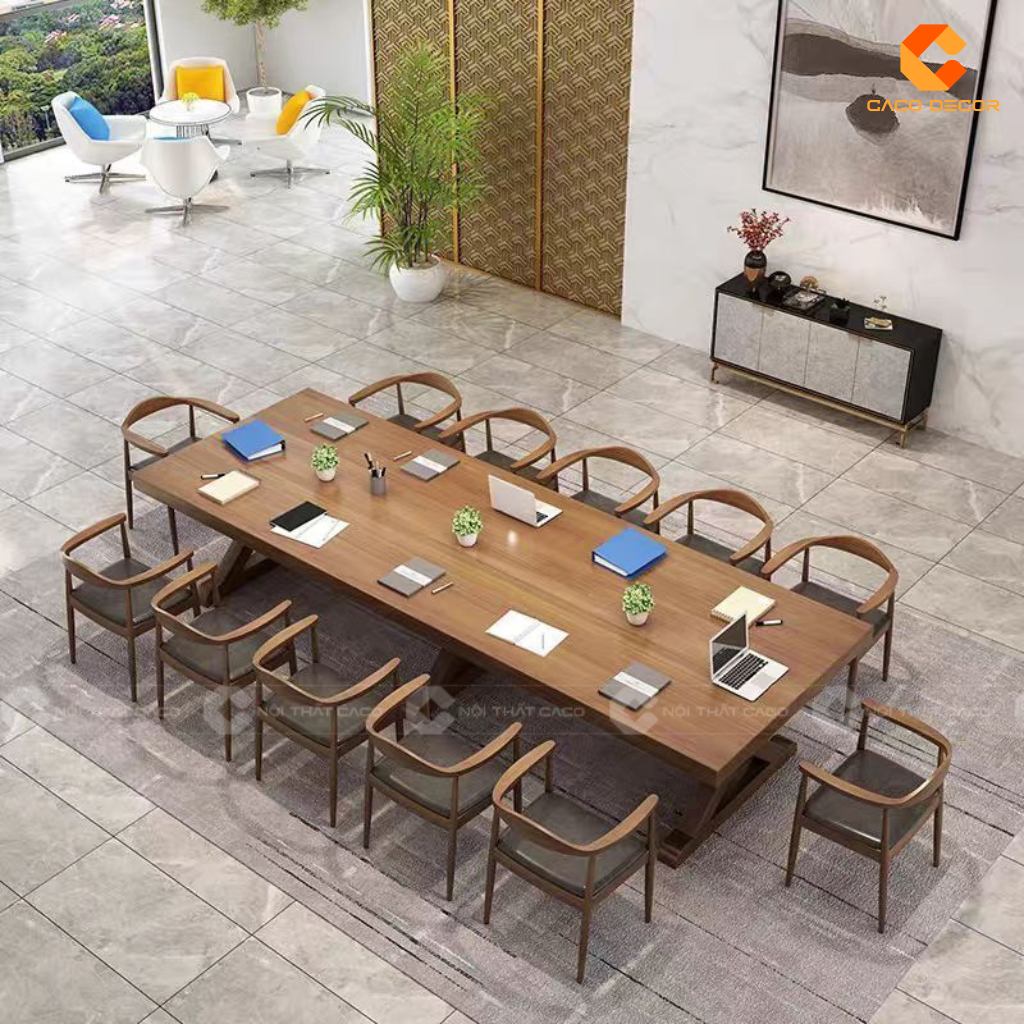 20+ Mẫu Bàn Họp Gỗ Tự Nhiên Đẹp, Cao Cấp, Giá Rẻ Tại Xưởng 19