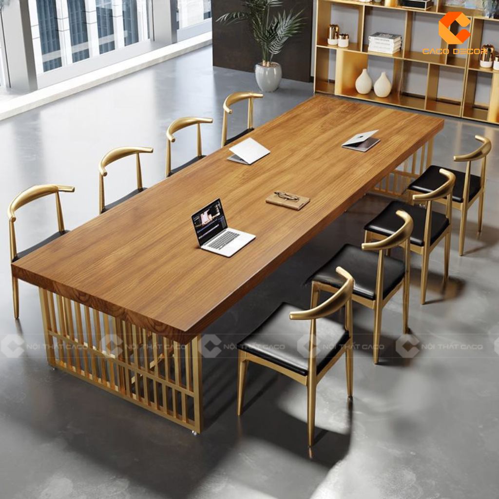 20+ Mẫu Bàn Họp Gỗ Tự Nhiên Đẹp, Cao Cấp, Giá Rẻ Tại Xưởng 4