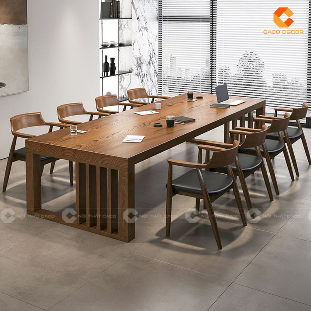 20+ Mẫu Bàn Họp Gỗ Tự Nhiên Đẹp, Cao Cấp, Giá Rẻ Tại Xưởng 5