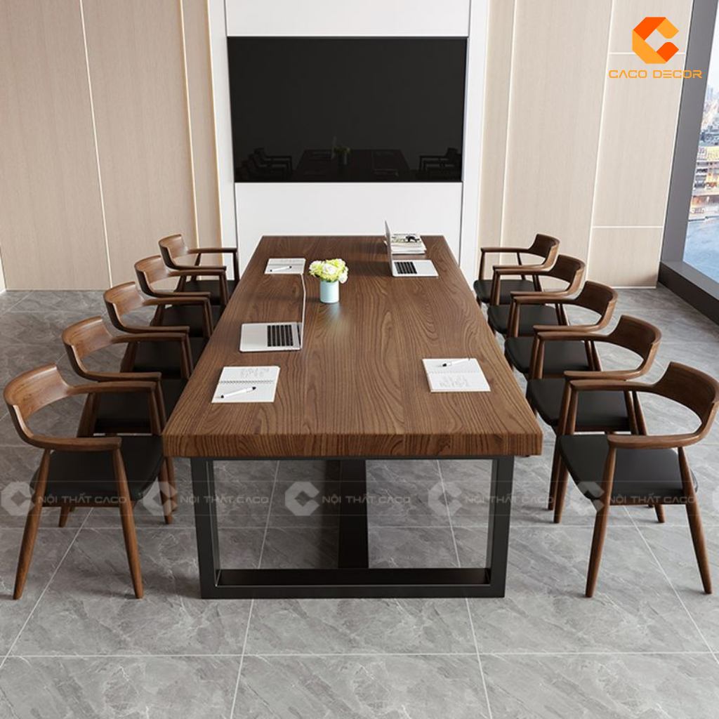 20+ Mẫu Bàn Họp Gỗ Tự Nhiên Đẹp, Cao Cấp, Giá Rẻ Tại Xưởng 9