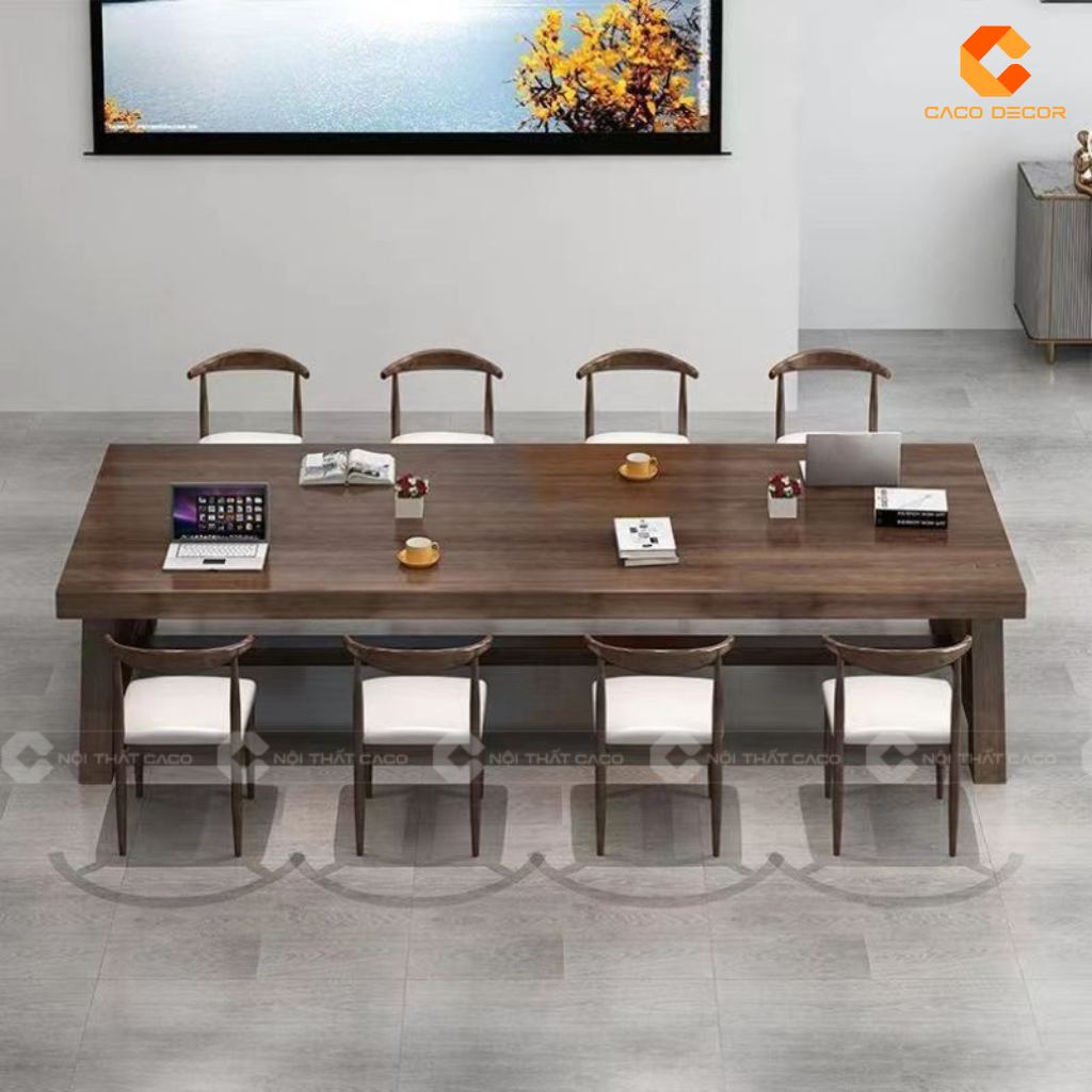 20+ Mẫu Bàn Họp Gỗ Tự Nhiên Đẹp, Cao Cấp, Giá Rẻ Tại Xưởng 10