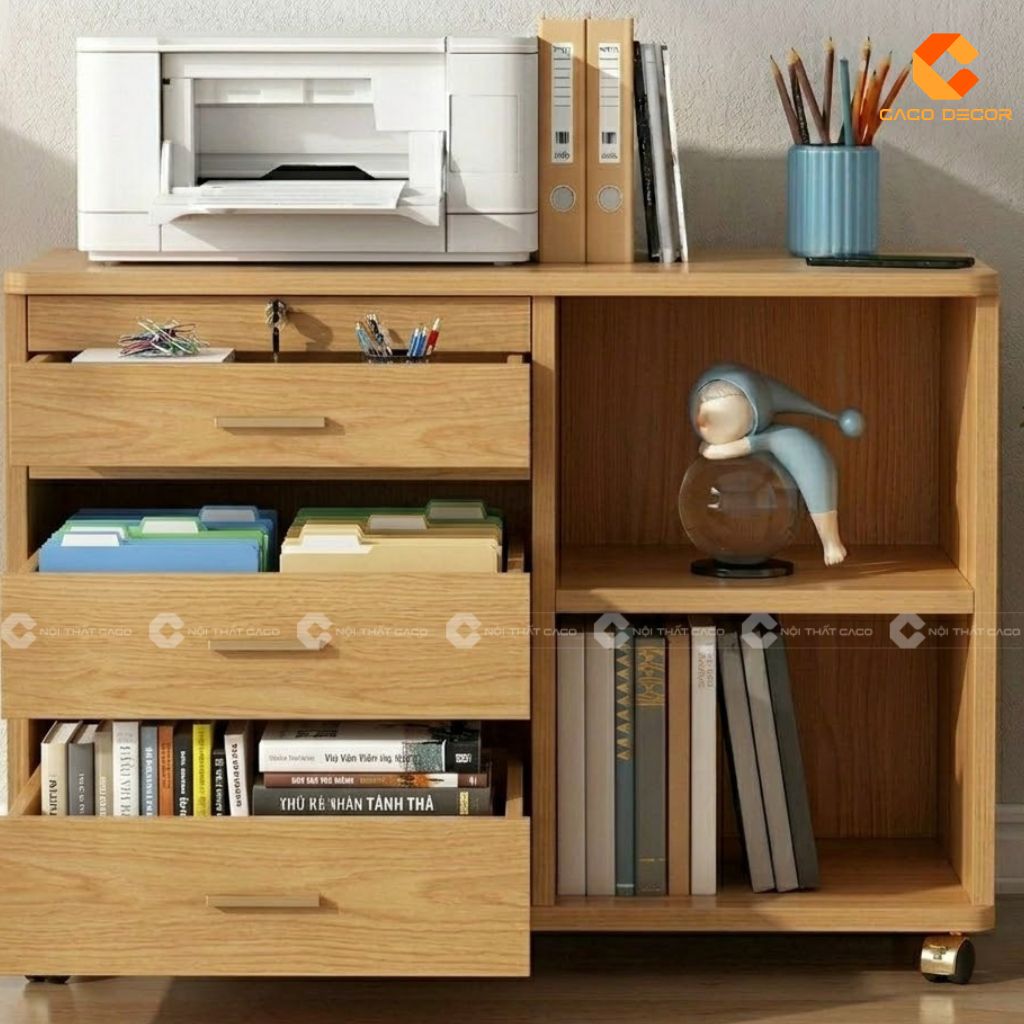 Tủ hồ sơ đẹp gọn gàng THS026 màu sáng