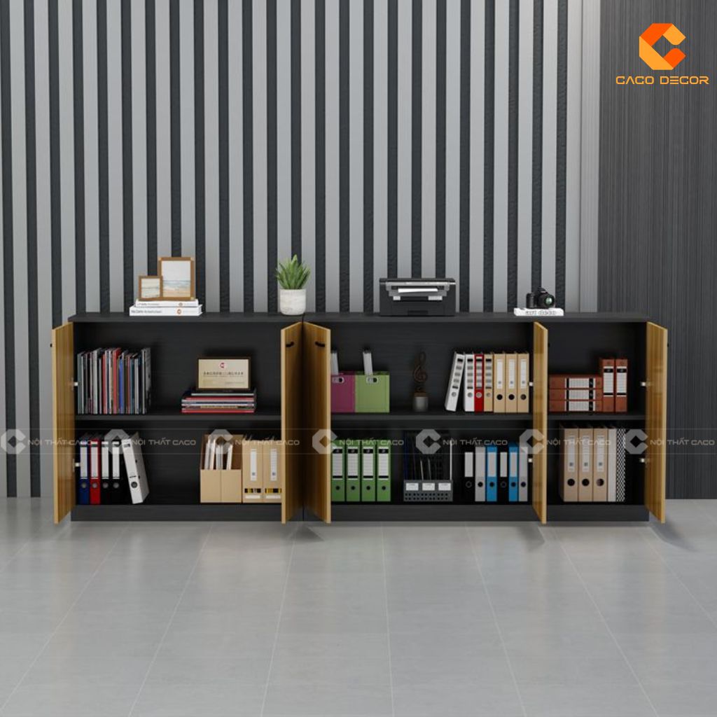 Tủ Hồ Sơ Gỗ Công Nghiệp THS027 Nhiều Ngăn Lưu Trữ