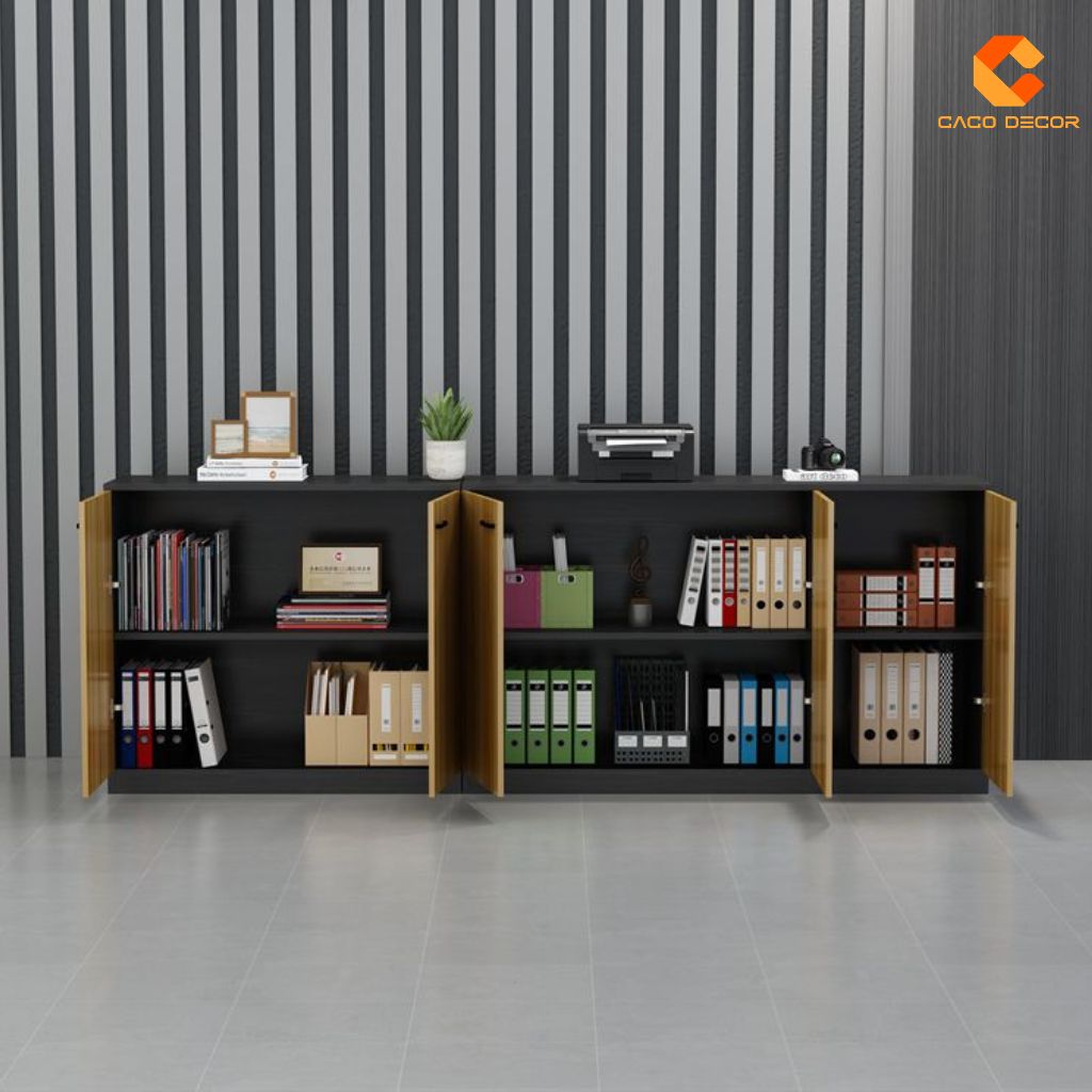 Tủ Hồ Sơ Gỗ Công Nghiệp THS027 Nhiều Ngăn Lưu Trữ