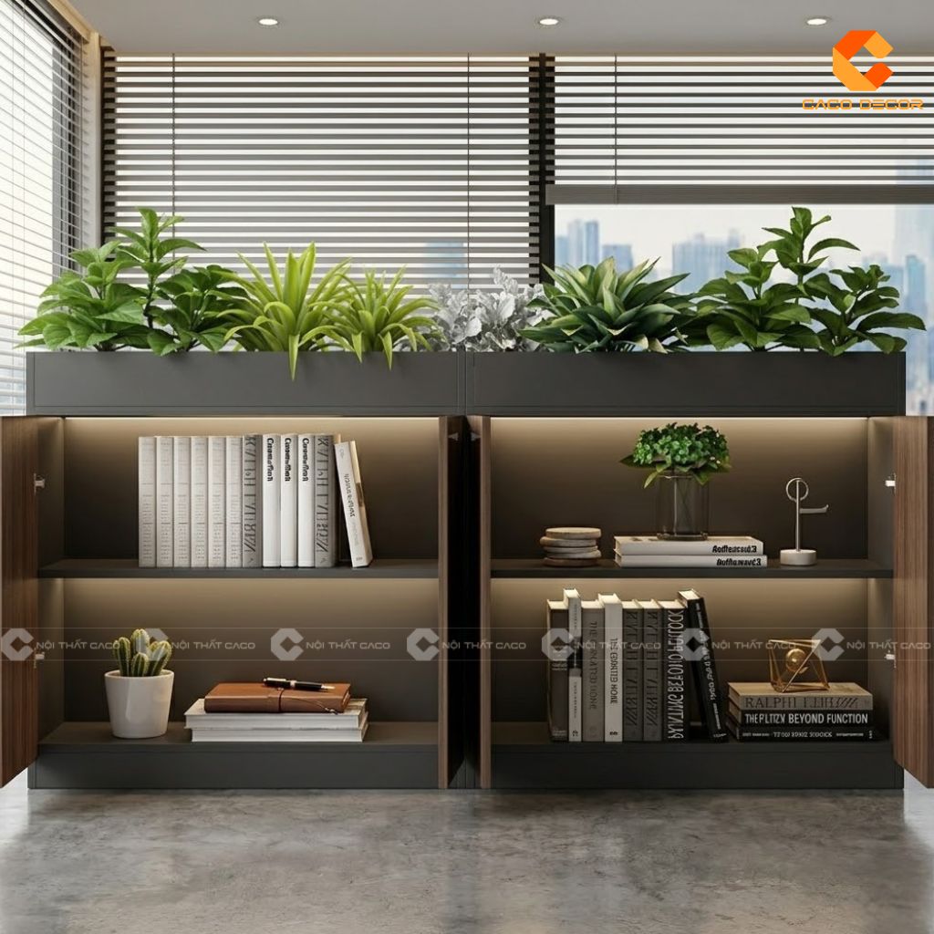 Tủ Hồ Sơ Gỗ Công Nghiệp THS028 Cao Cấp 1