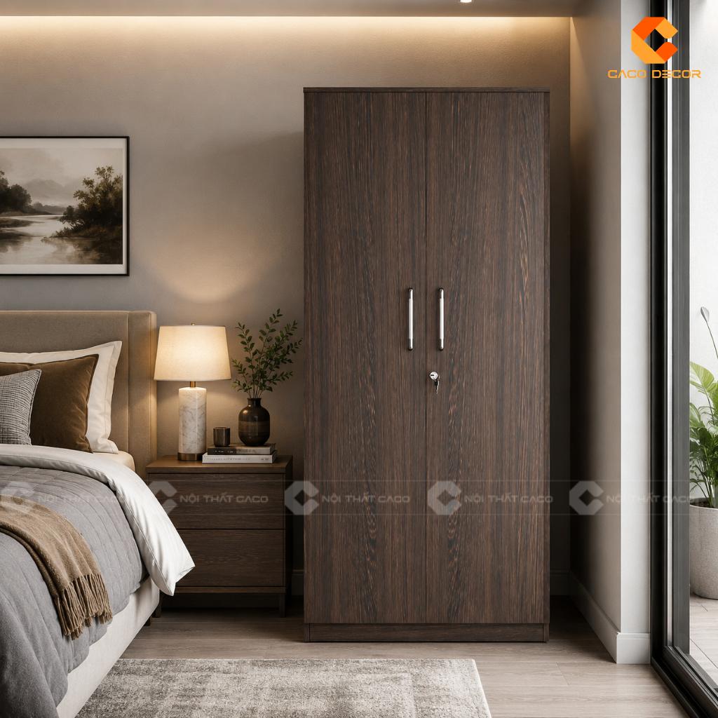 Tủ Quần Áo 2 Cánh Đẹp Hiện Đại Cho Phòng Ngủ Nhỏ 10