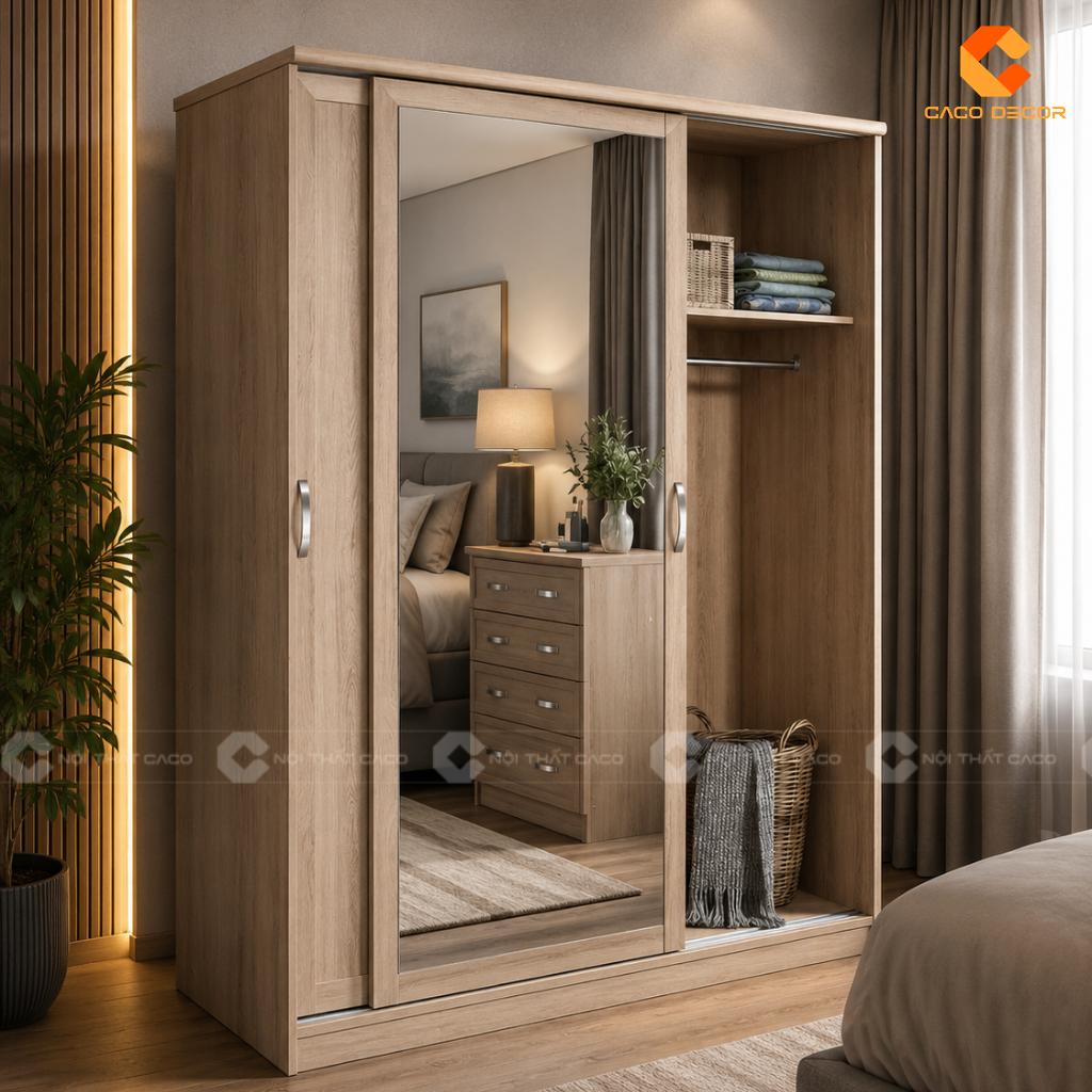 Tủ Quần Áo 2 Cánh Đẹp Hiện Đại Cho Phòng Ngủ Nhỏ 5