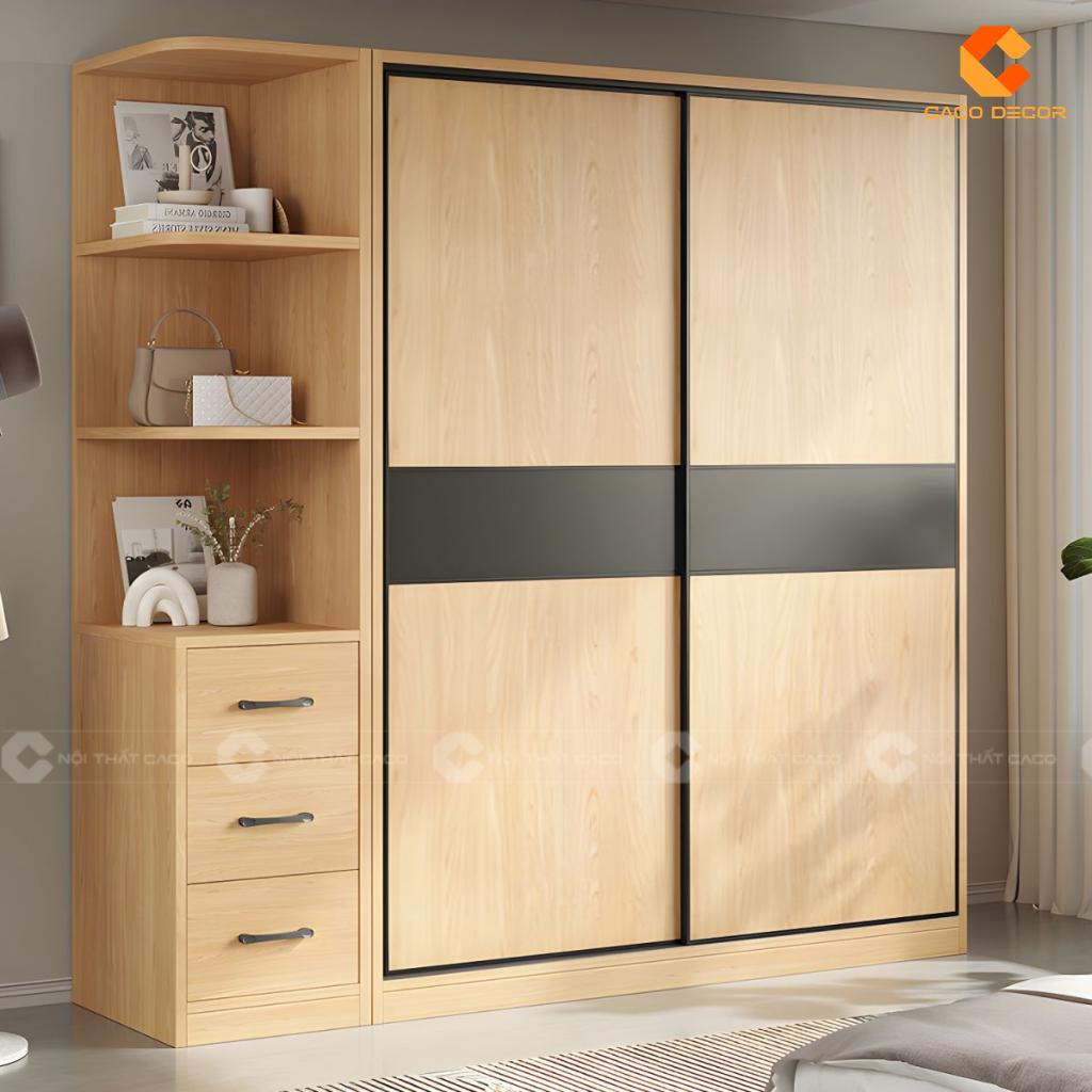 Tủ Quần Áo 2 Cánh Đẹp Hiện Đại Cho Phòng Ngủ Nhỏ 8