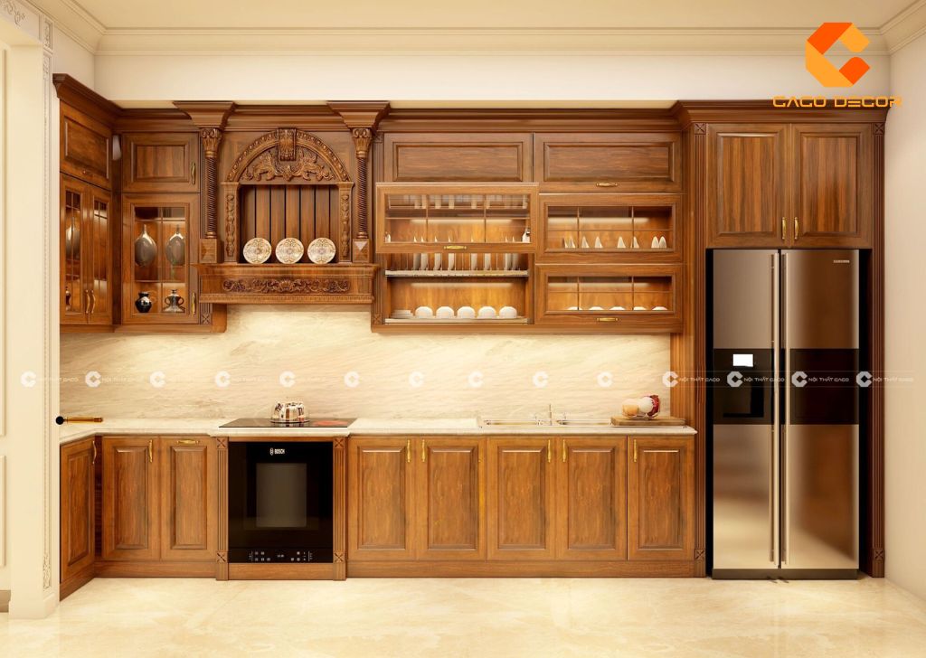Địa Chỉ Thiết Kế Thi Công Tủ Bếp Gỗ Tự Nhiên Uy Tín, Giá Rẻ 1