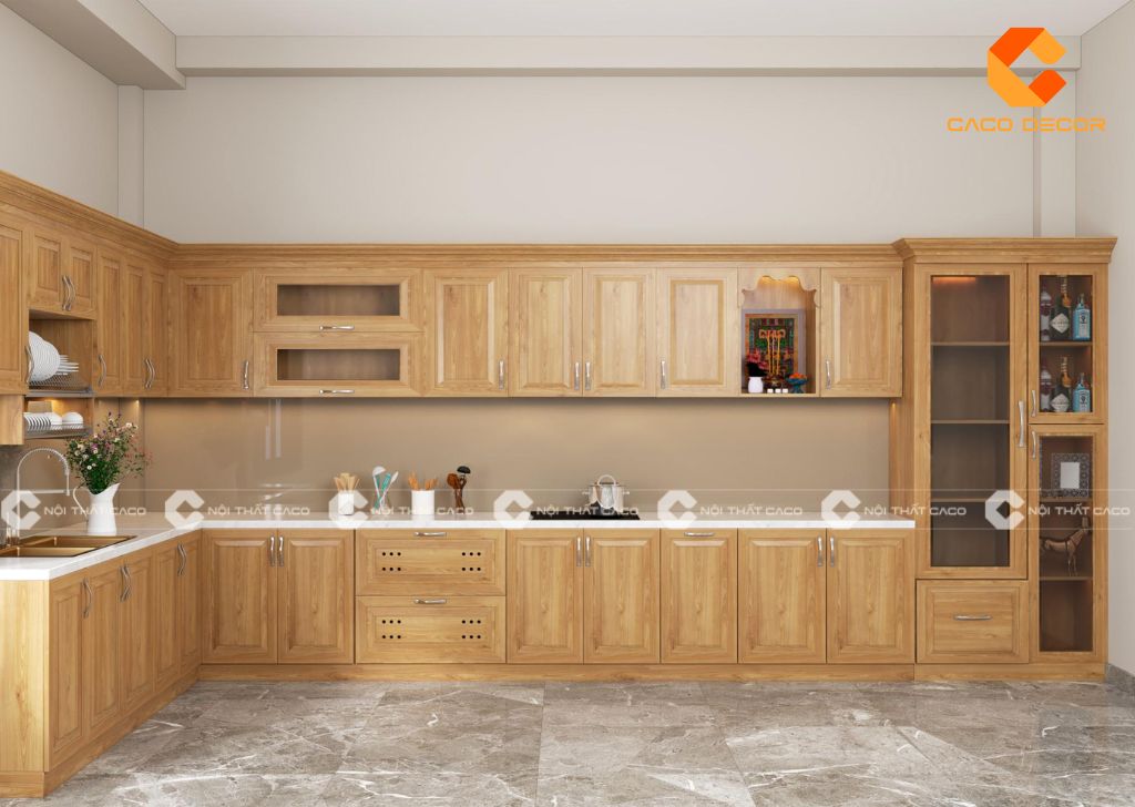 Địa Chỉ Thiết Kế Thi Công Tủ Bếp Gỗ Tự Nhiên Uy Tín, Giá Rẻ 3