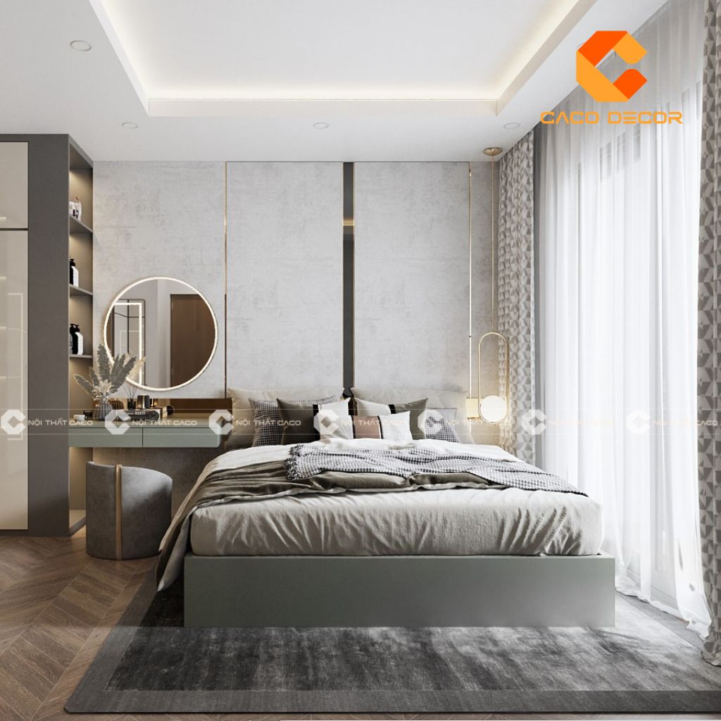 Thiết Kế Giường Ngủ Hiện Đại Sang Trọng, Tối Ưu Không Gian 2