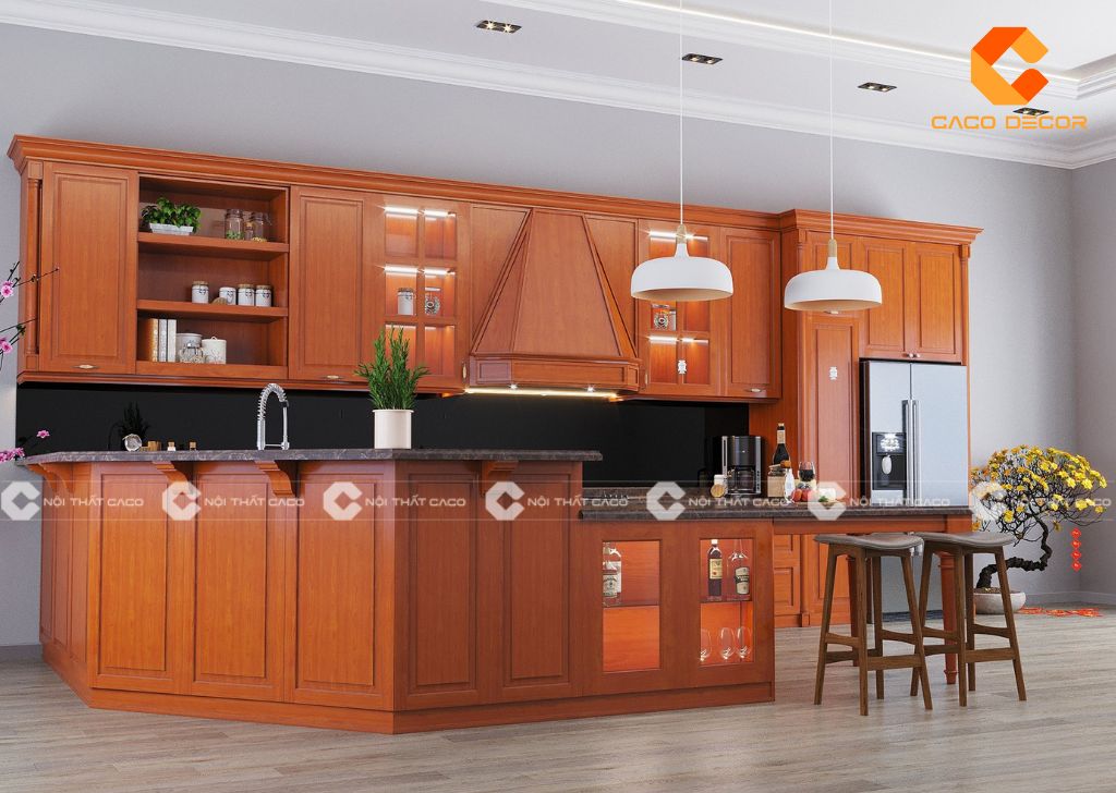Địa Chỉ Thiết Kế Thi Công Tủ Bếp Gỗ Tự Nhiên Uy Tín, Giá Rẻ 9