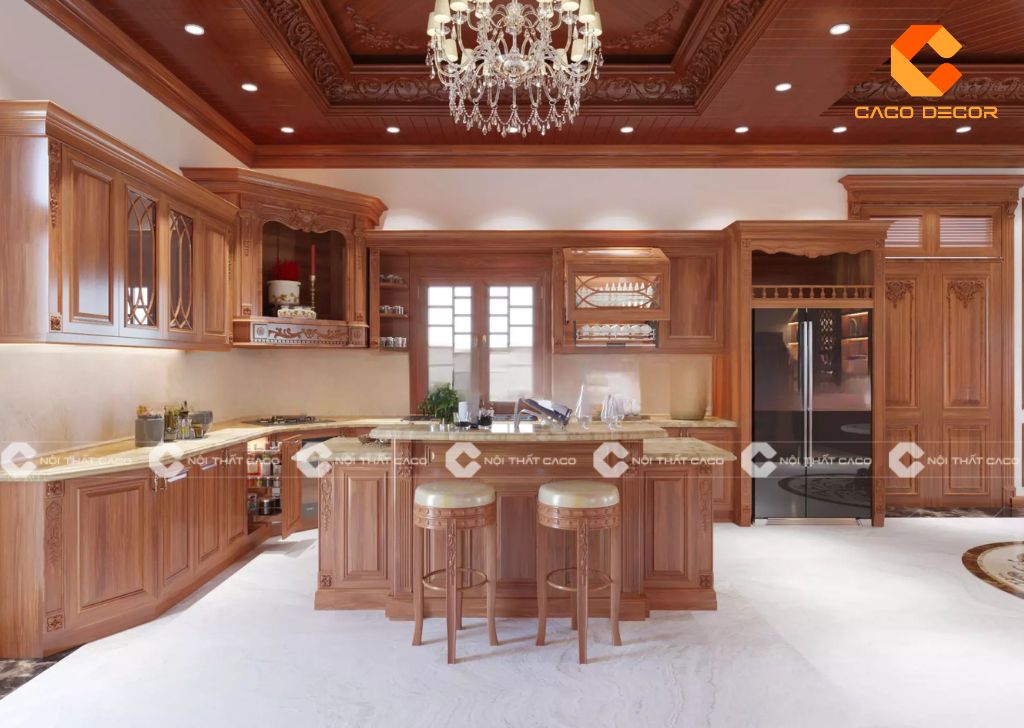 Địa Chỉ Thiết Kế Thi Công Tủ Bếp Gỗ Tự Nhiên Uy Tín, Giá Rẻ 12