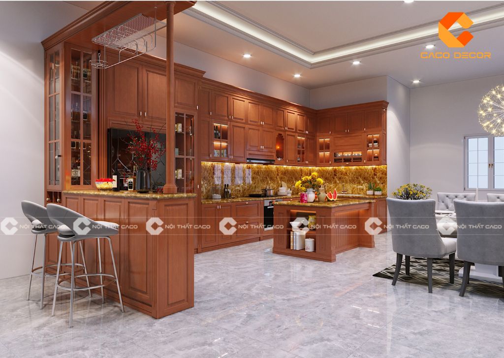 Địa Chỉ Thiết Kế Thi Công Tủ Bếp Gỗ Tự Nhiên Uy Tín, Giá Rẻ 13