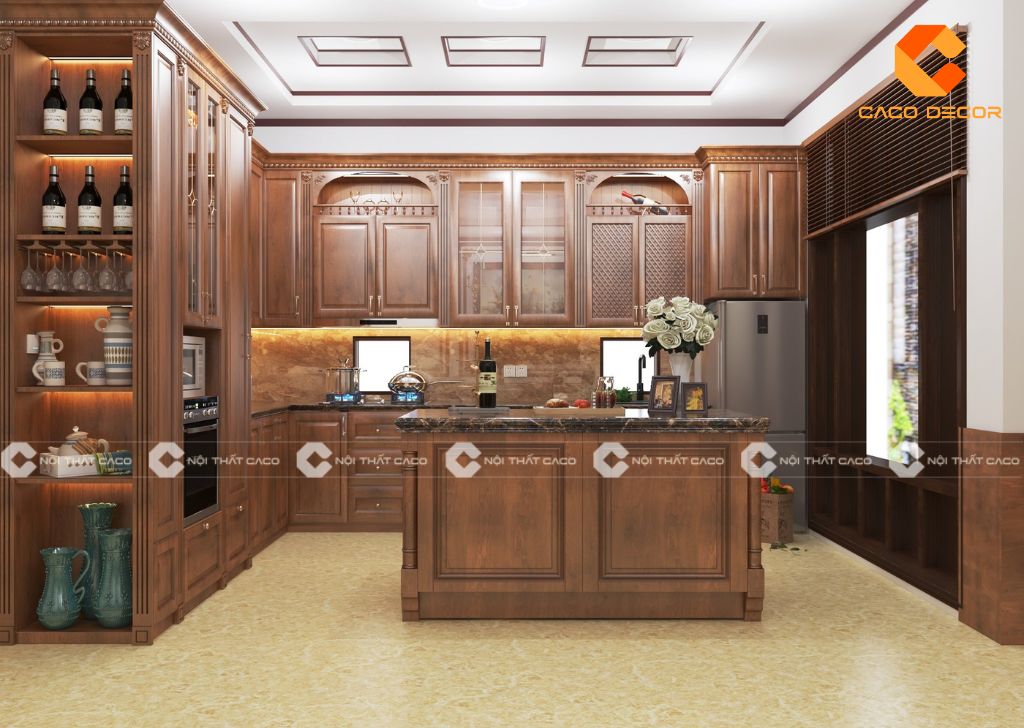Địa Chỉ Thiết Kế Thi Công Tủ Bếp Gỗ Tự Nhiên Uy Tín, Giá Rẻ 14
