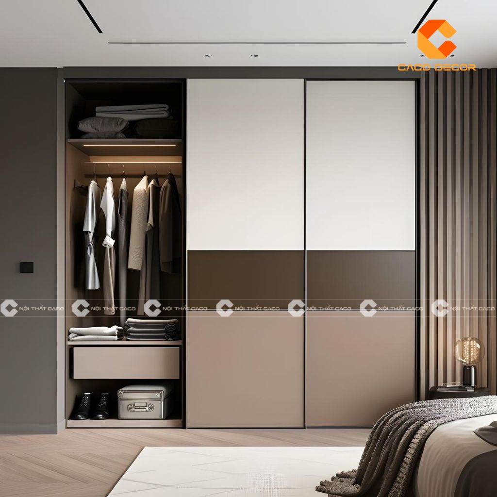 15+ Mẫu Tủ Quần Áo Cánh Lùa 2, 4 Cánh Tối Ưu Không Gian 8