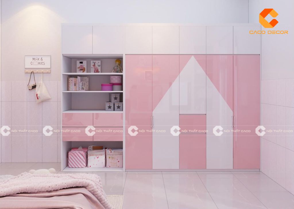 Tủ quần áo cho bé đẹp, hiện đại - Thiết kế an toàn, giá xưởng 8