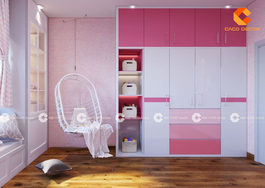 Tủ quần áo cho bé đẹp, hiện đại - Thiết kế an toàn, giá xưởng 10