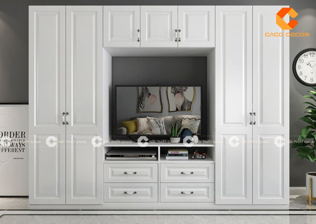 Tủ Quần Áo Kết Hợp Kệ Tivi Đẹp, Thông Minh, Giá Xưởng 21