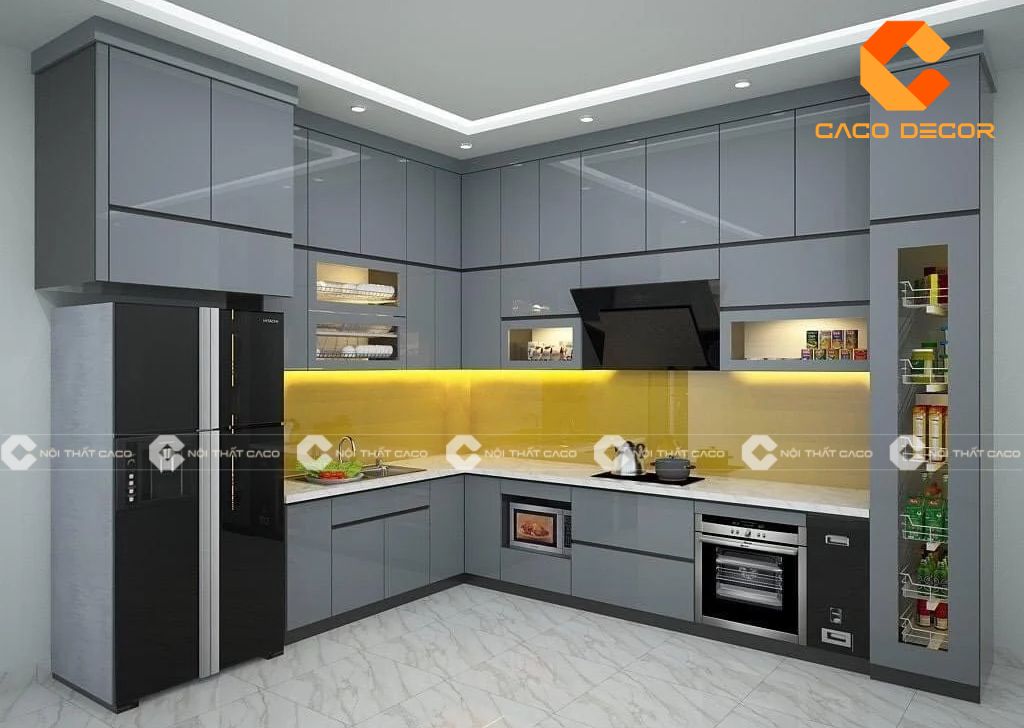 20+ Mẫu Tủ Bếp Acrylic Đẹp, Hiện Đại Dẫn Đầu Xu Hướng 18